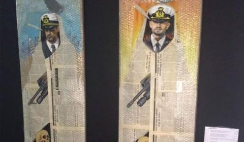 J.Scordato: dipingere testicoli con le fattezze dei Marò per protesta